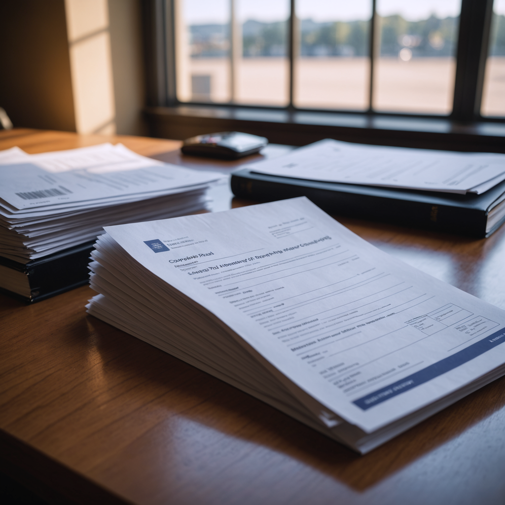 Shipping import documents on an importer's desk.
